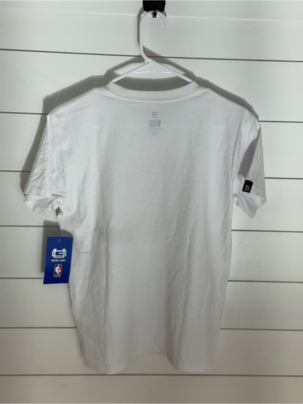 NBA Los Angeles Lakers White Tee with Purple and Gold Logo - Picture 3 of 7
